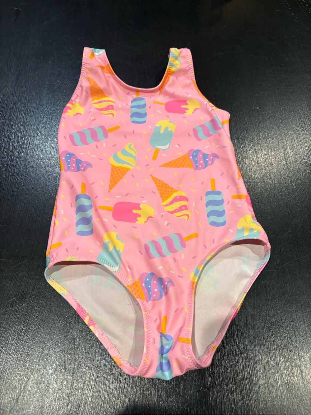 H&M Girls Pink Swim or Play Top with Subtle Print